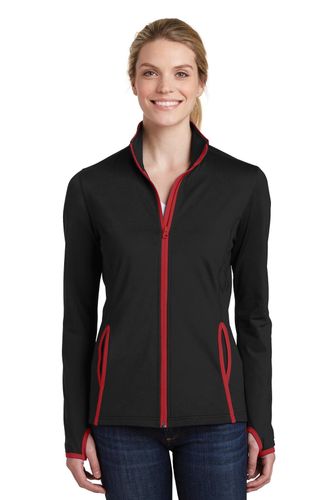 Sport-Tek Ladies Sport-Wick Stretch Contrast Full-Zip Jacket. LST853 image thumbnail