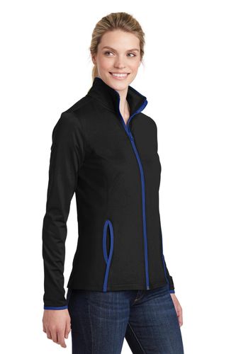 Sport-Tek Ladies Sport-Wick Stretch Contrast Full-Zip Jacket. LST853 image thumbnail