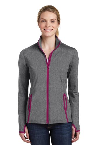 Sport-Tek Ladies Sport-Wick Stretch Contrast Full-Zip Jacket. LST853 image thumbnail