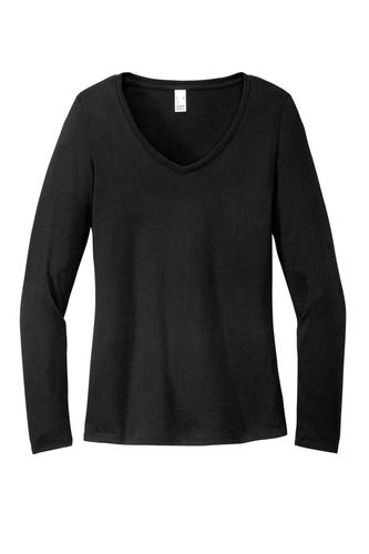 District Women's Perfect Tri Long Sleeve V-Neck Tee DT135 image thumbnail