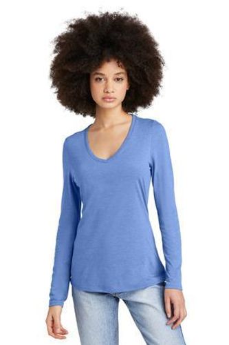 District Women's Perfect Tri Long Sleeve V-Neck Tee DT135 image thumbnail