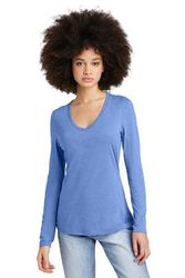 Image of District Women's Perfect Tri Long Sleeve V-Neck Tee DT135