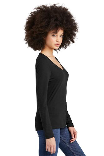 District Women's Perfect Tri Long Sleeve V-Neck Tee DT135 image thumbnail