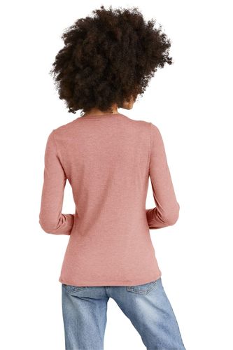 District Women's Perfect Tri Long Sleeve V-Neck Tee DT135 image thumbnail