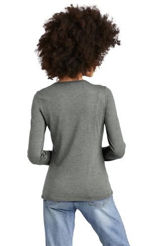 District Women's Perfect Tri Long Sleeve V-Neck Tee DT135 image thumbnail