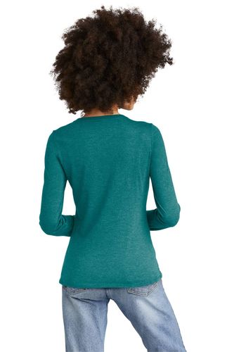 District Women's Perfect Tri Long Sleeve V-Neck Tee DT135 image thumbnail