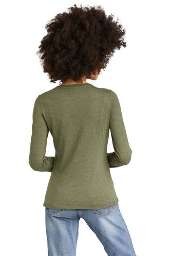 District Women's Perfect Tri Long Sleeve V-Neck Tee DT135 image thumbnail