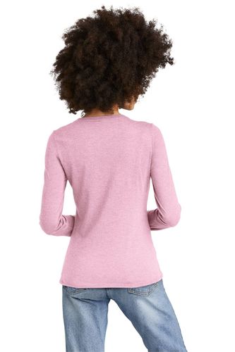 District Women's Perfect Tri Long Sleeve V-Neck Tee DT135 image thumbnail