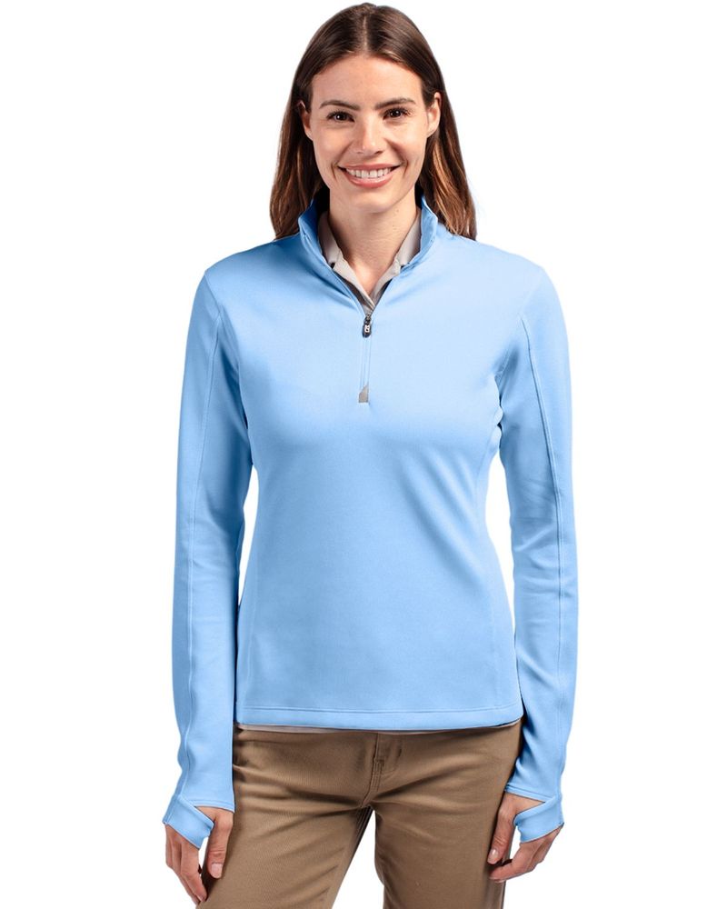 Cutter & Buck Traverse Stretch Eco Quarter Zip Womens Pullover primary image