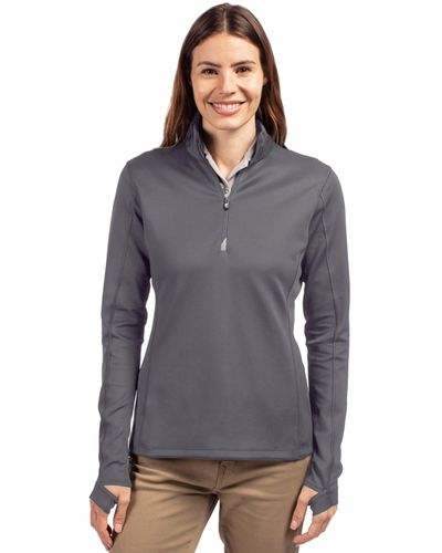 Cutter & Buck Traverse Stretch Eco Quarter Zip Womens Pullover image thumbnail