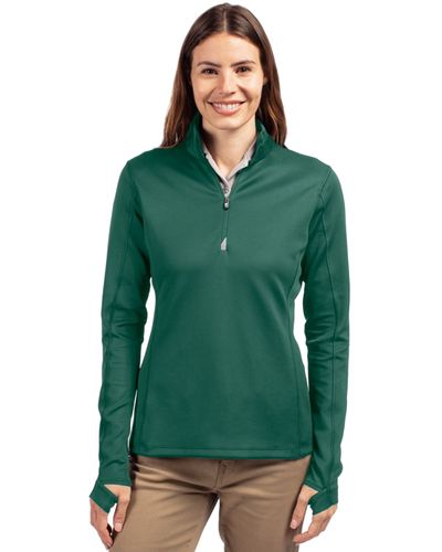 Cutter & Buck Traverse Stretch Eco Quarter Zip Womens Pullover image thumbnail