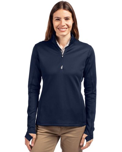 Cutter & Buck Traverse Stretch Eco Quarter Zip Womens Pullover image thumbnail