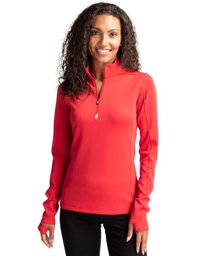Cutter & Buck Traverse Stretch Eco Quarter Zip Womens Pullover image thumbnail