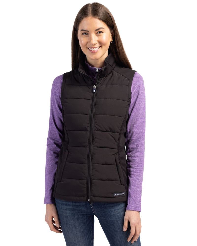Cutter & Buck Evoke Hybrid Softshell Recycled Womens Full Zip Vest primary image