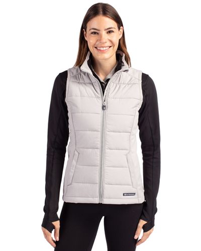 Cutter & Buck Evoke Hybrid Softshell Recycled Womens Full Zip Vest image thumbnail