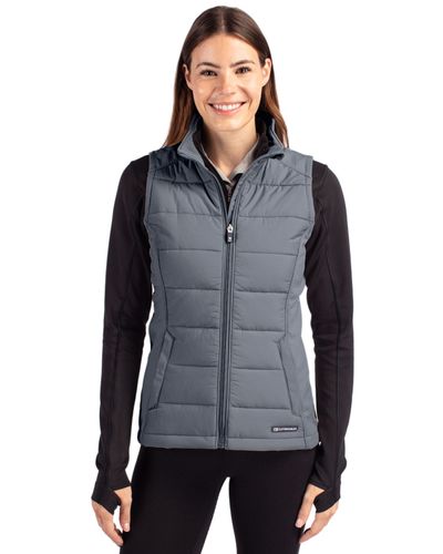Cutter & Buck Evoke Hybrid Softshell Recycled Womens Full Zip Vest image thumbnail
