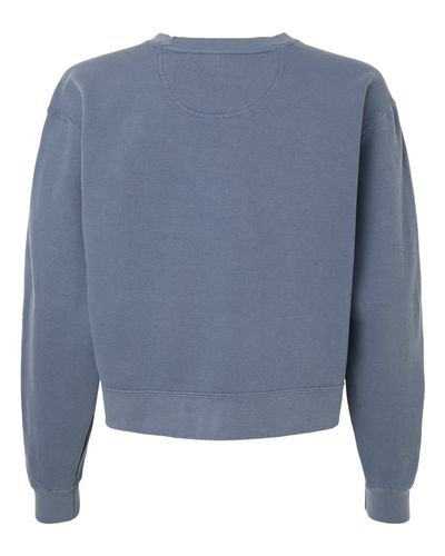 Women's Garment-Dyed Mid-Length Crewneck Sweatshirt - 1566L image thumbnail
