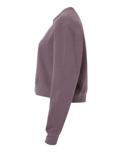 Women's Garment-Dyed Mid-Length Crewneck Sweatshirt - 1566L image thumbnail