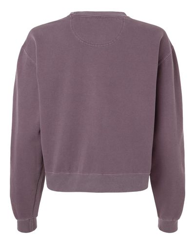 Women's Garment-Dyed Mid-Length Crewneck Sweatshirt - 1566L image thumbnail