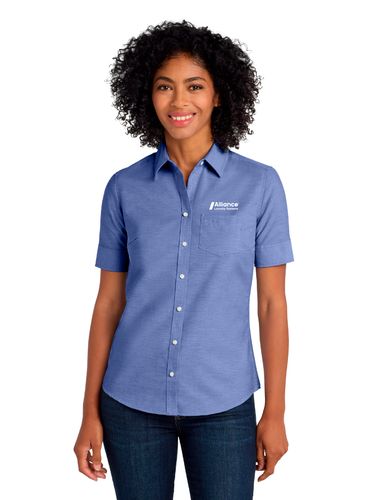 Ladies Short Sleeve SuperPro Oxford Shirt image thumbnail