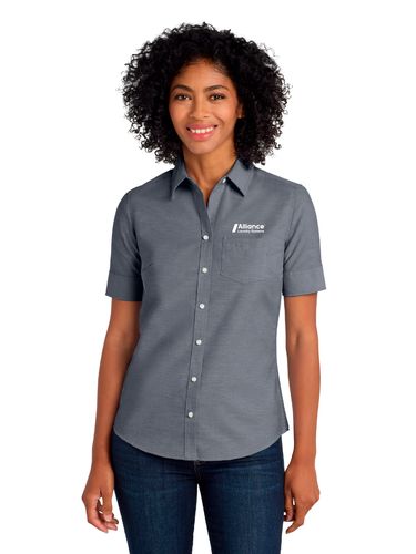 Ladies Short Sleeve SuperPro Oxford Shirt image thumbnail