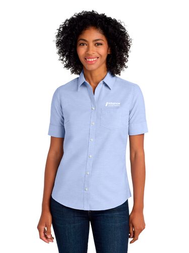 Ladies Short Sleeve SuperPro Oxford Shirt image thumbnail