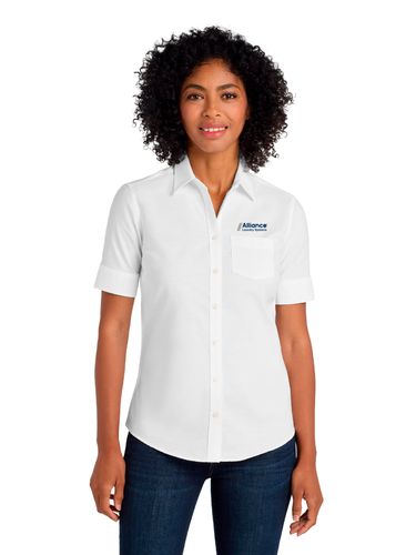 Ladies Short Sleeve SuperPro Oxford Shirt image thumbnail