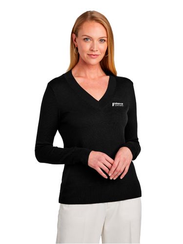 Brooks Brothers Women’s Cotton Stretch V-Neck Sweater image thumbnail