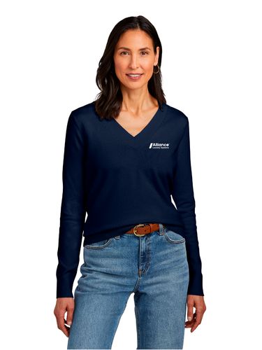 Brooks Brothers Women’s Cotton Stretch V-Neck Sweater image thumbnail