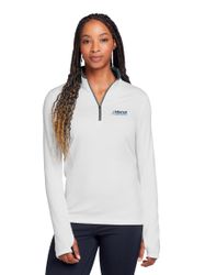 Image of Nike Ladies Dri-FIT Stretch 1/2-Zip Cover-Up