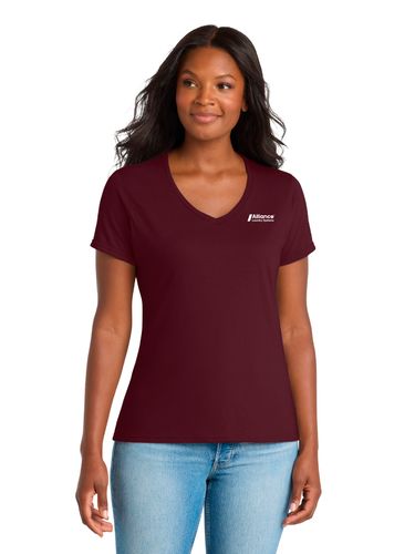 Port & Company Women's Performance Blend V-Neck Tee image thumbnail