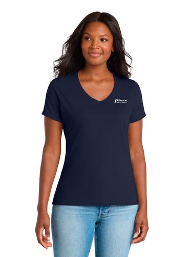 Port & Company Women's Performance Blend V-Neck Tee image thumbnail