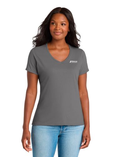 Port & Company Women's Performance Blend V-Neck Tee image thumbnail