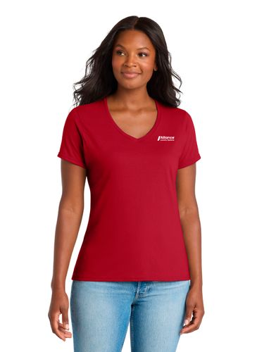 Port & Company Women's Performance Blend V-Neck Tee image thumbnail