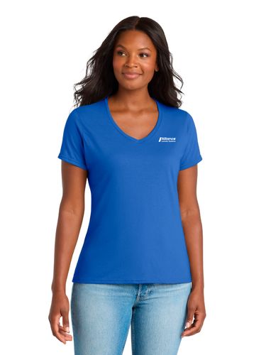 Port & Company Women's Performance Blend V-Neck Tee image thumbnail