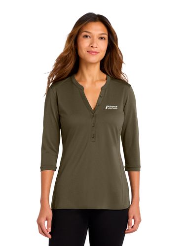 Port Authority Ladies UV Choice Pique Henley image thumbnail