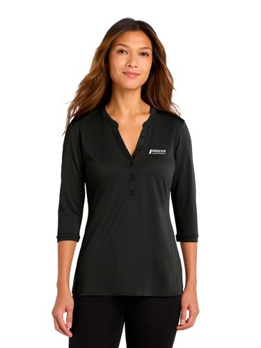 Port Authority Ladies UV Choice Pique Henley image thumbnail