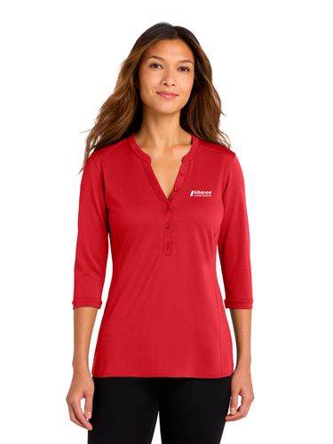 Port Authority Ladies UV Choice Pique Henley image thumbnail