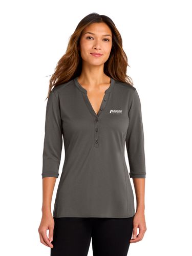 Port Authority Ladies UV Choice Pique Henley image thumbnail