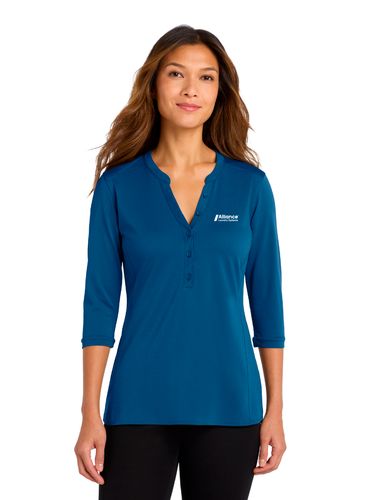 Port Authority Ladies UV Choice Pique Henley image thumbnail