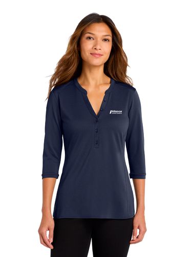 Port Authority Ladies UV Choice Pique Henley image thumbnail