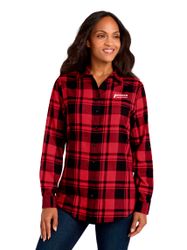 Image of Port Authority Ladies Plaid Flannel Tunic 