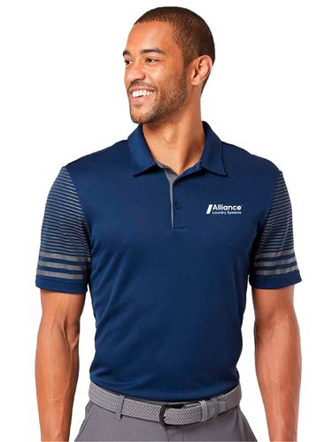 Adidas Striped Sleeve Polo image thumbnail