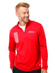 Image of Adidas 3-Stripes Double Knit Quarter-Zip Pullover