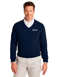Image of Brooks Brothers Cotton Stretch V-Neck Sweater