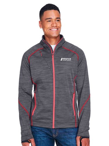 North End Men's Flux Mélange Bonded Fleece Jacket image thumbnail