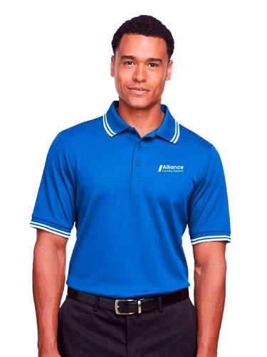 Devon & Jones Men's CrownLux Performance Plaited Tipped Polo image thumbnail