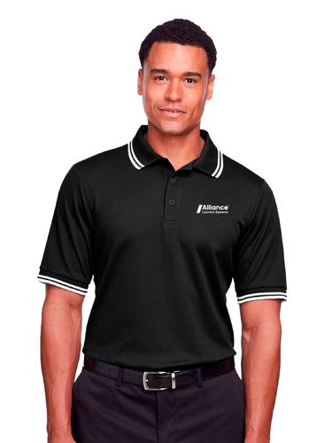Devon & Jones Men's CrownLux Performance Plaited Tipped Polo image thumbnail