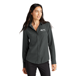 Image of MERCER+METTLE Women's Stretch Crepe Long Sleeve Camp MM2013