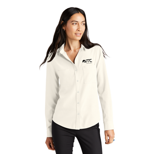 MERCER+METTLE Women's Stretch Crepe Long Sleeve Camp MM2013 image thumbnail